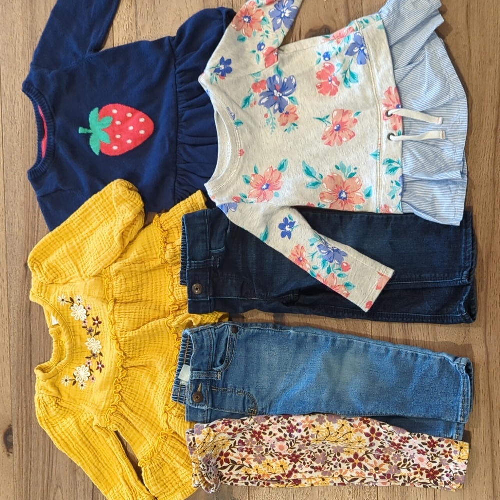 Carter's OshKosh 12 Month Girl Lot Haul Bundle